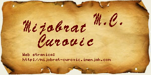 Mijobrat Čurović vizit kartica